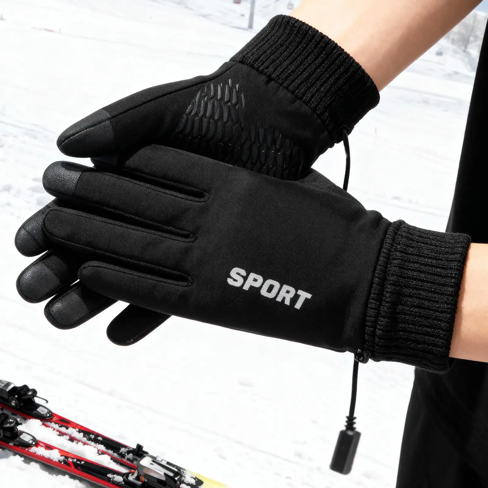 USB charging heating warm gloves winter warm heating gloves for Motorcycle Riding Skiing Hiking Work Outdoor Cold Weather