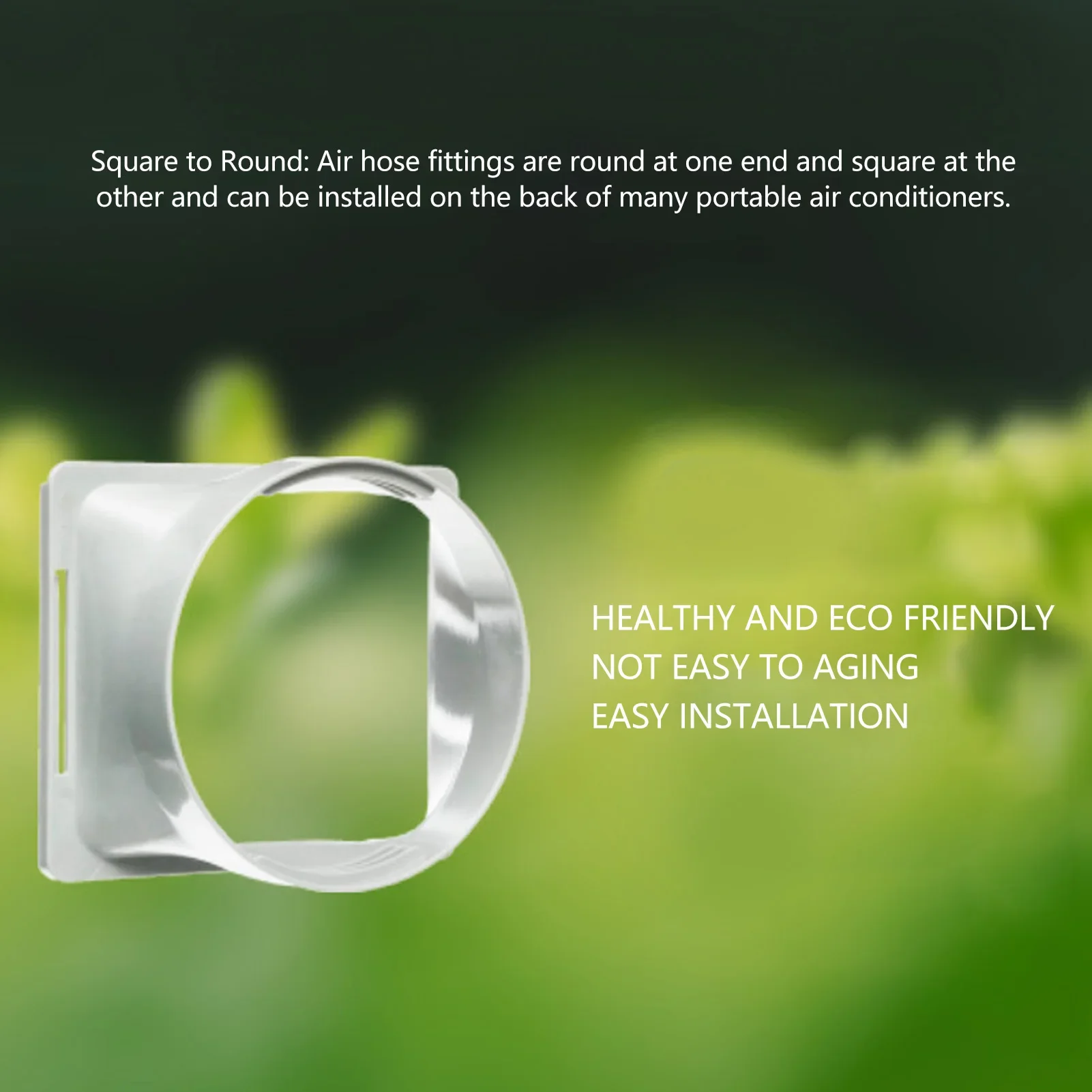 مقرنة خرطوم عادم مكيف الهواء إلى تصميم خيط عالمي مستدير موصل خرطوم قناة العادم ABS محمول للمنزل #4