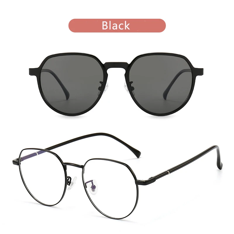 Ceofy 2022 Women Fashion Glasses Frame Polarized Sunglasses Clip On Brand Designer Myopia Prescription Retro Eyeglasses Frame