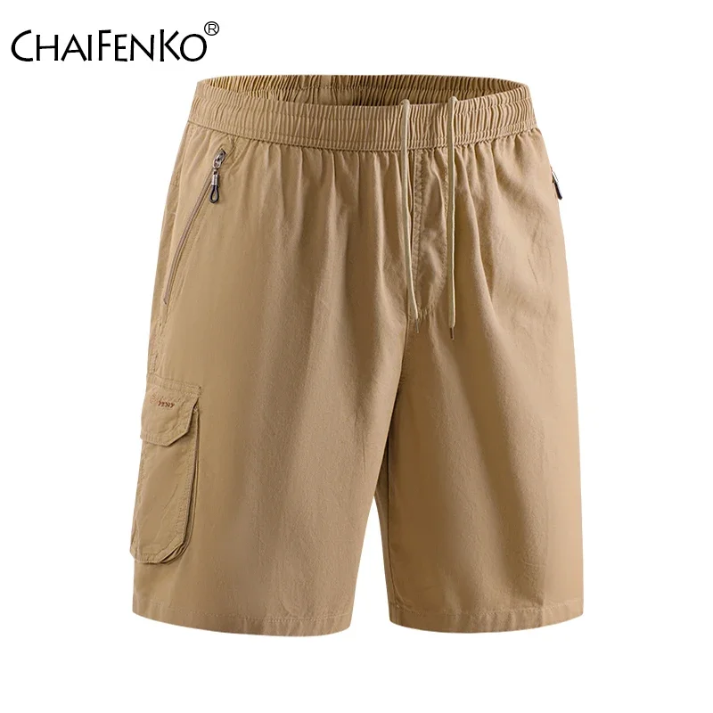 Summer Loose Fashion Men Sports Shorts New Solid Light Thin Breathable Casual Shorts Outdoor Multiple Pockets Cargo Shorts Men