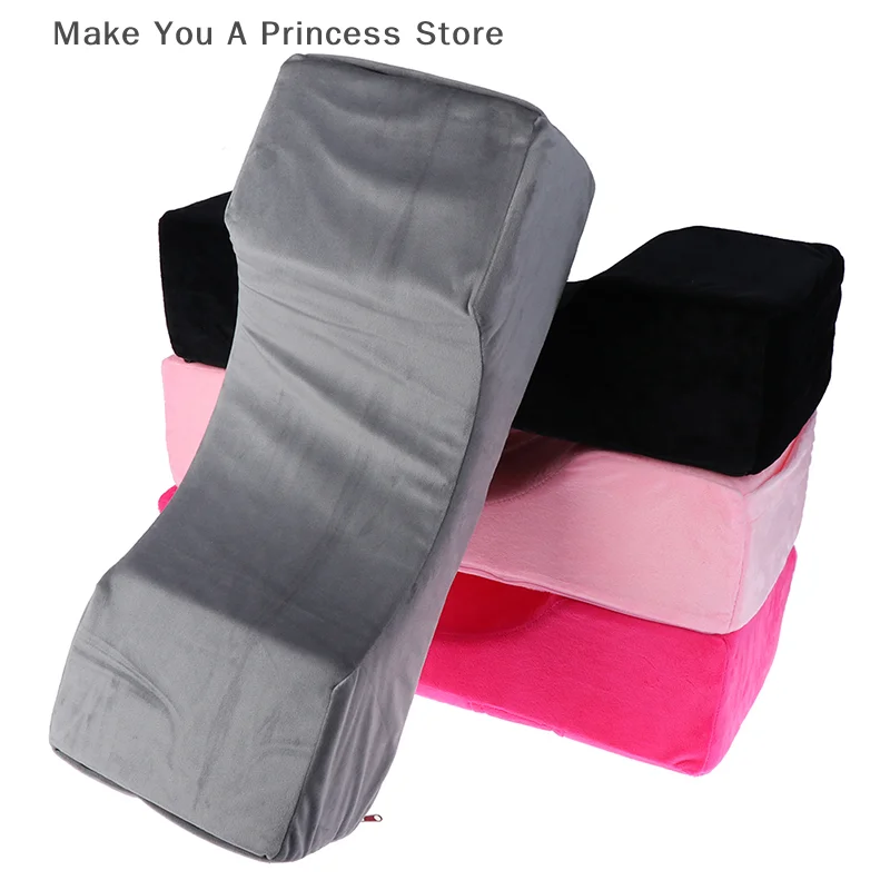 Travesseiro para cílios, suporte para pescoço, travesseiro macio para enxertia de cílios, espuma de memória, travesseiro de extensão de cílios com bolso, salão de maquiagem