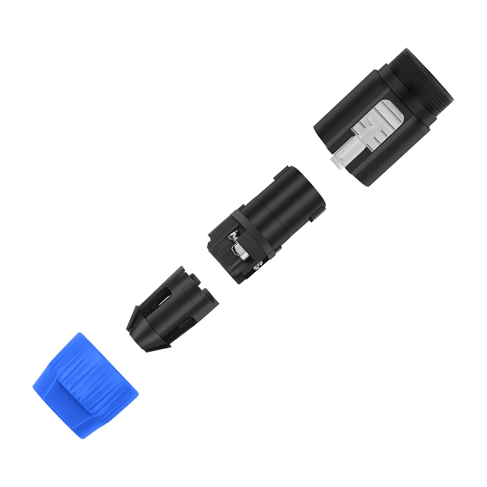 4 Conductor Audio Adapter with Twist Lock 4 Pole Speakon Connectors for Speakon NL4FC NL4FX NLT4X