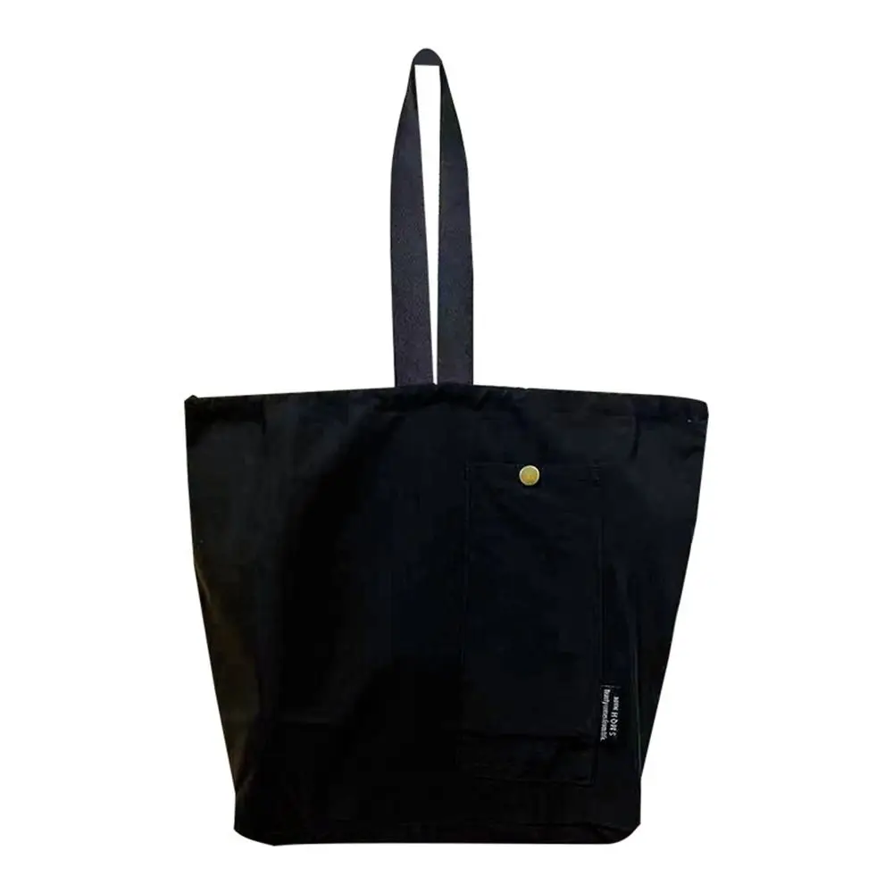 

Foldable Fruit Fresh-keeping Pouch Large Capacity Waterproof Drawstring Bucket Bag Fashion Handheld Nylon Lunch Bag Kids