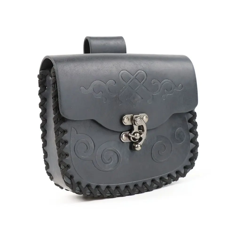 High-quality Leather Retro Belt Pouch Viking Style Festival Accessory Waist Bag Medieval Design Coin Purse Medieval Fair