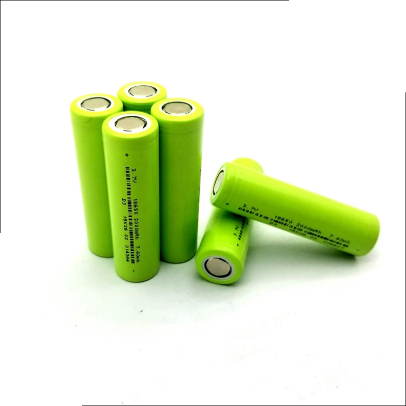 Hot Sale Green energy Battery 10pcs 18650 3.7v 2000mAh 10C Deep Cycle Lithium Batteries Cell for Power Bank