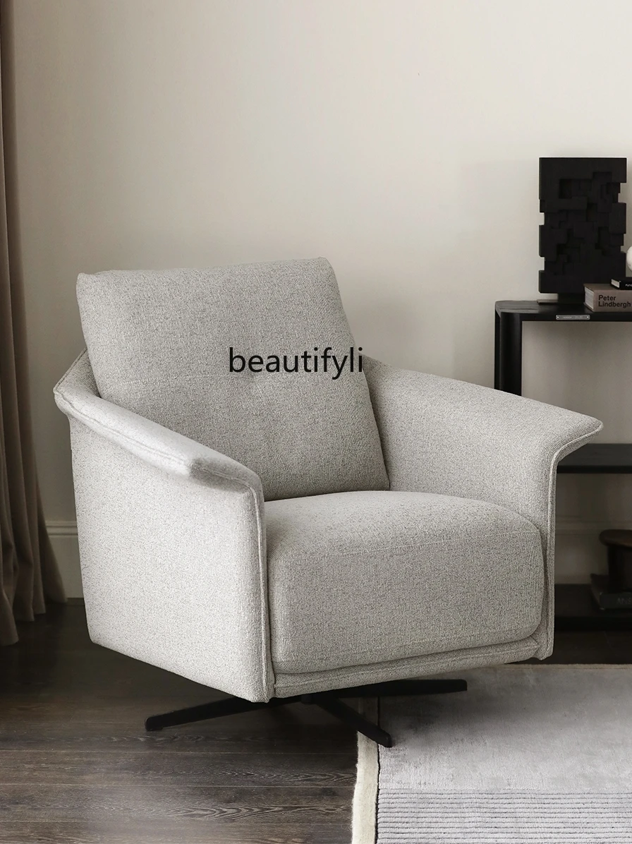 /Italian Simple and Modern Fabric Craft Single Sofa Casual Swivel Chair/Gray