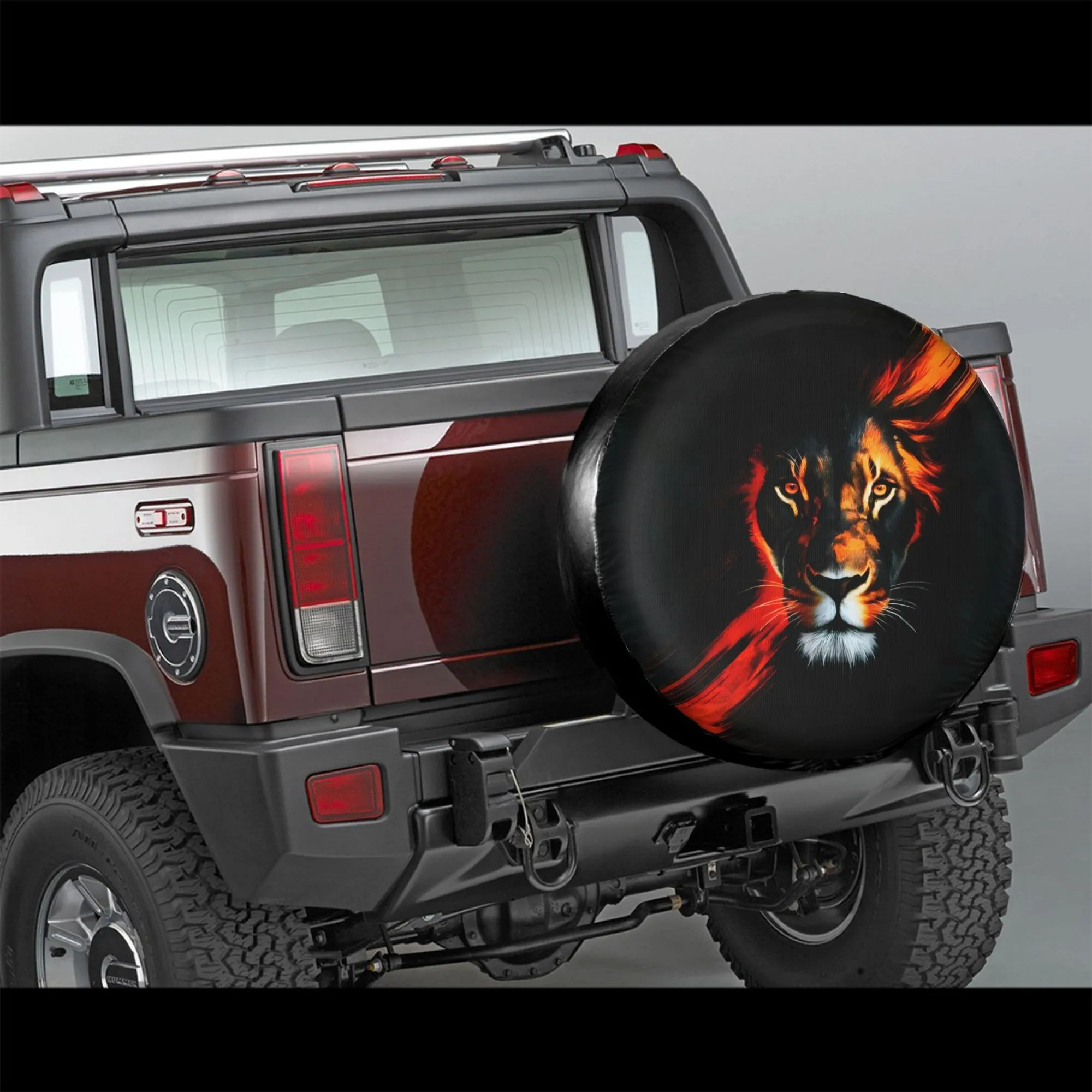 Domineering Lion Spare Tire Cover Dustproof Wheel Cover for RV SUV Trailer Universal Fit