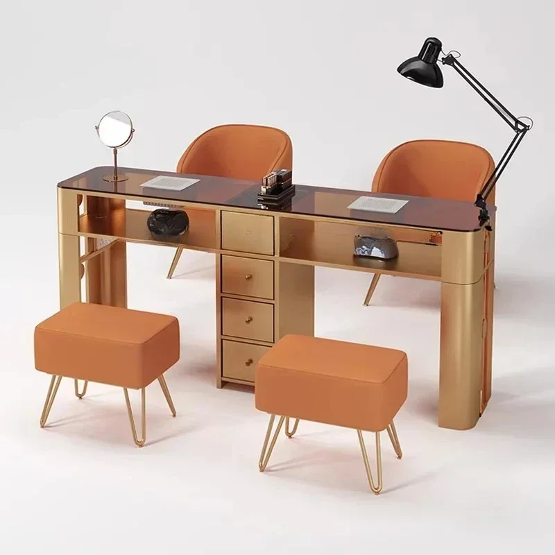 

Premium Functional Luxury Professional Manicure Table Prosthetic Designer Nail Tech Table Aesthetic Drawer