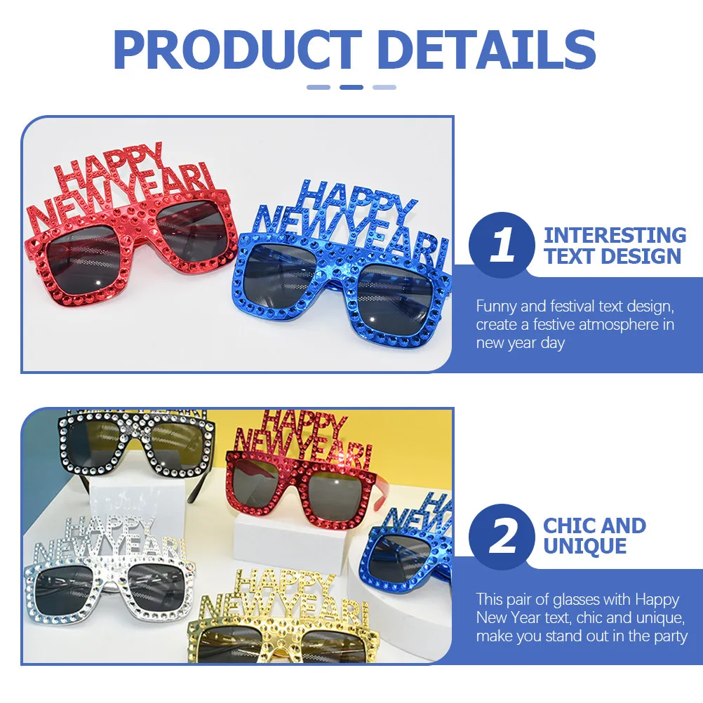 

Очки для новогодней вечеринки 2023: веселые праздничные аксессуары для взрослых и детей, декоративные очки для торжеств 2023