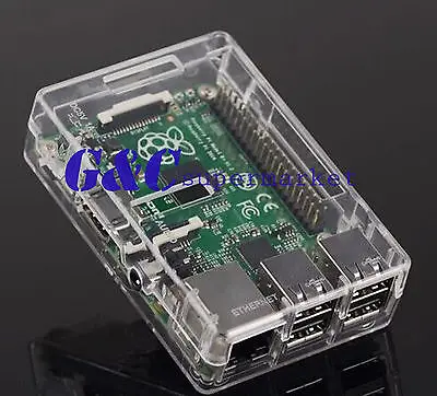 Integrated Circuits transparent Clear Case Boxes Raspberry Pi Case pi box abs case premium case raspberry pi 3 diy electronics