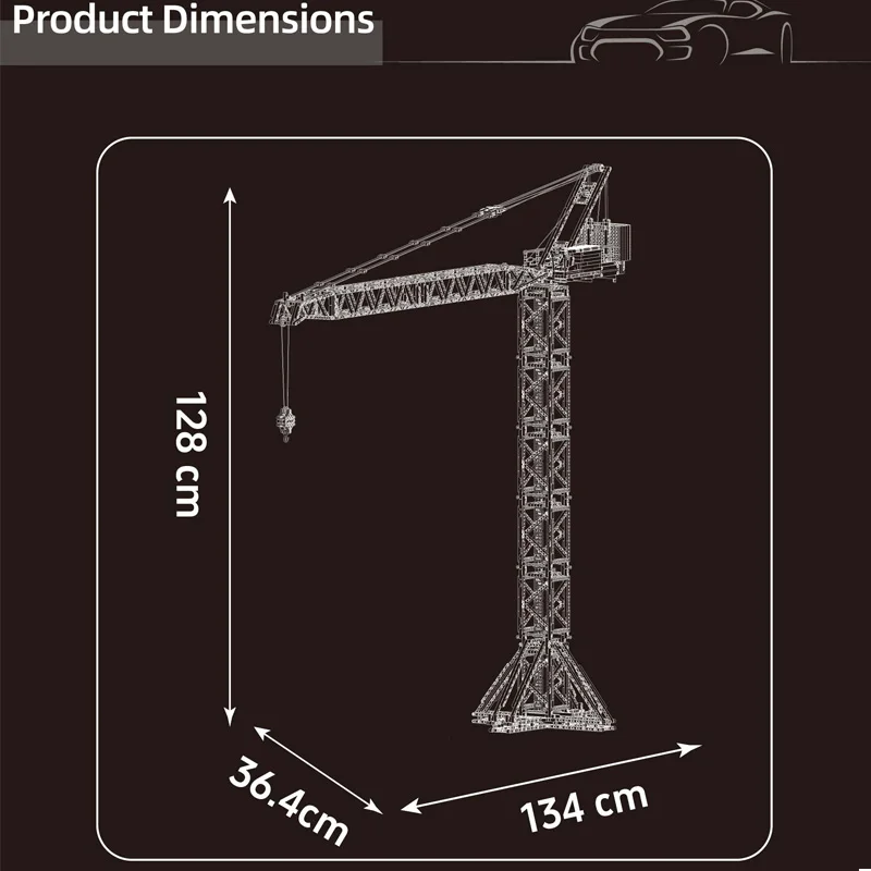 Nieuwe 2565 STKS Technische Mold Koning 17096 Luffing Jib Torenkraan Bouwstenen Set Educatief Speelgoed Volwassenen Jongens voor Geschenken