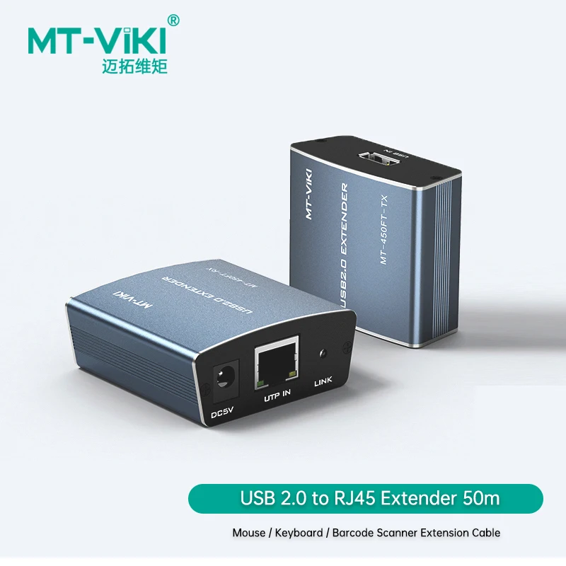 

MT-VIKI Высококачественный удлинитель USB2.0 100 м USB к CAT5e/CAT6 RJ45 LAN Utp Удлинитель кабеля USB2.0 Ретранслятор с питанием MT-450FT