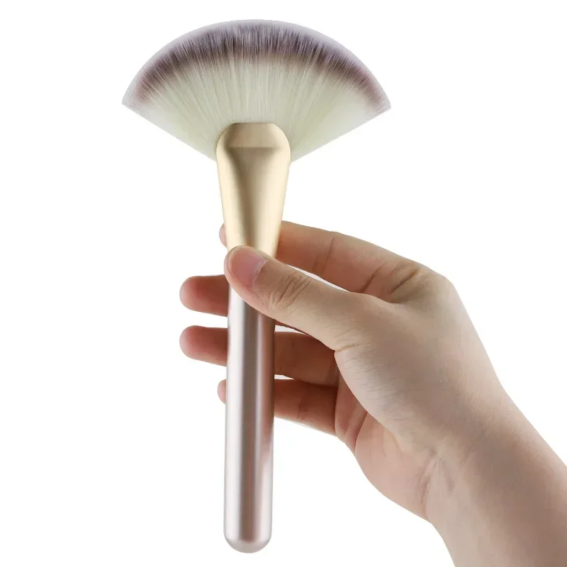 Fan-Shaped Makeup Brush  Flat Highlight Blush  Powder Loose Powder Face Brush Mermaid Makeup Brush Korean Soft Cosy Makeup Tools