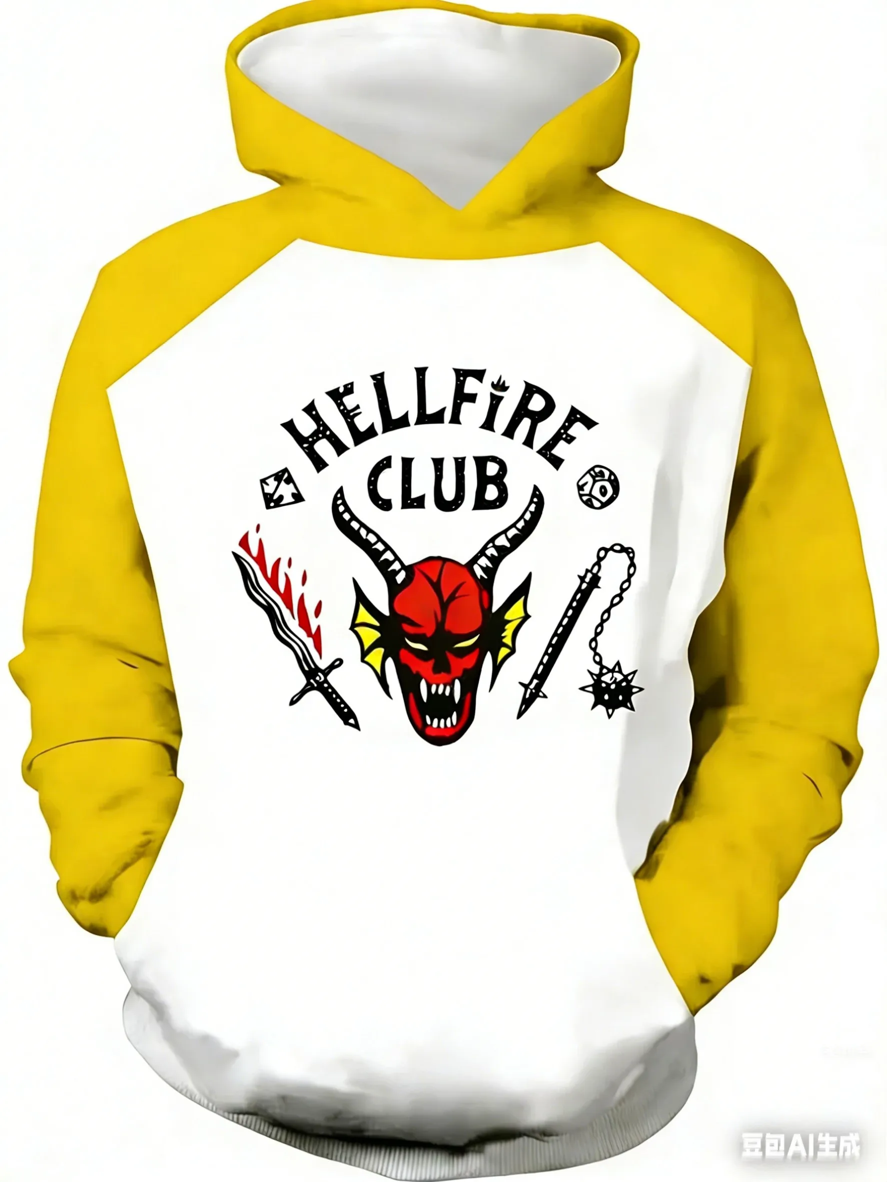 2026 sudaderas con capucha para hombres y mujeres, ropa deportiva Hellfire Monster, ropa de calle de moda, tops de manga larga para juegos de rol