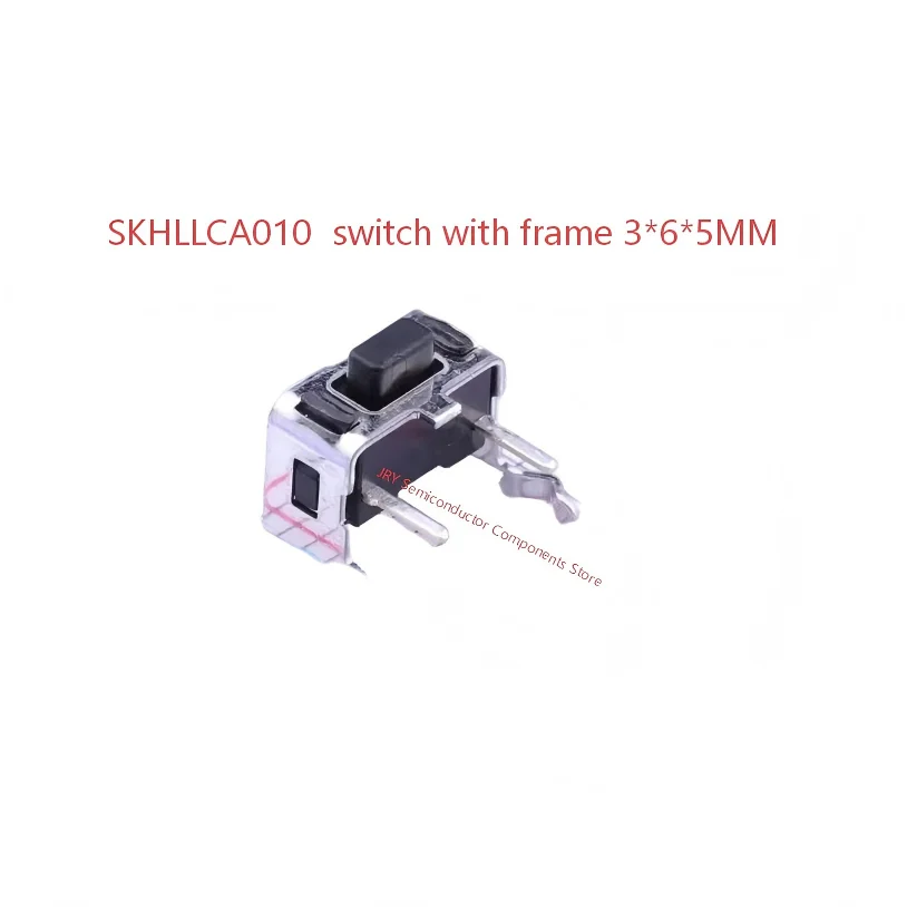 10PCS/LOT SKHLLCA010 Light touch button side press 2-pin switch with frame 3*6*5MM