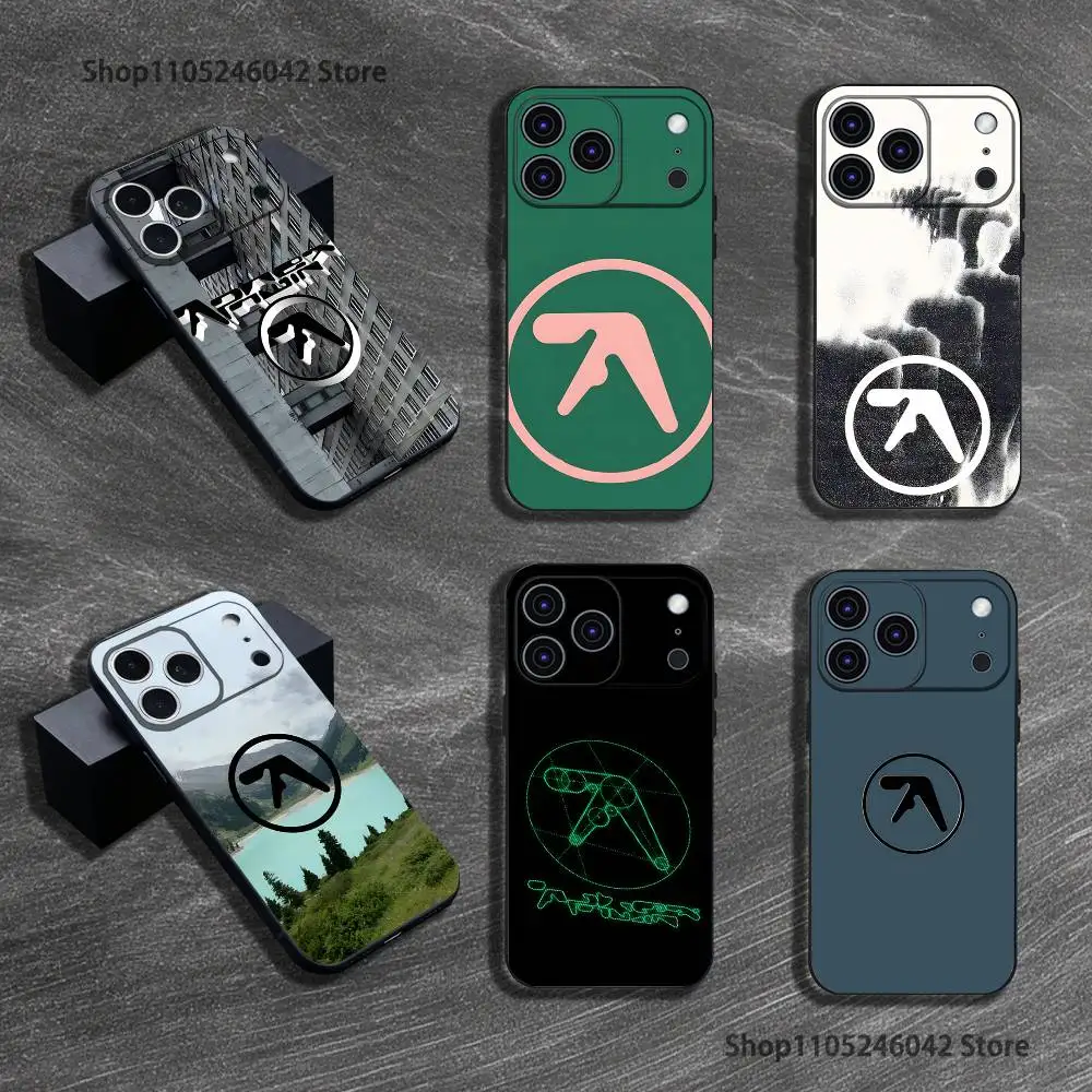 

A-Aphex Twin Symbol Logo Phone Case For iPhone 17,16,15,14,13,12,11,Pro,XS,Max,XR,Plus,E,SE4,Mini Black Soft Cover