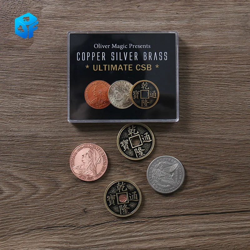 Ultimate CSB 2.0 by Oliver Magic Copper Silver Brass Transposition Close Up Coin Magic Tricks Mentalism Magic Street Gimmicks