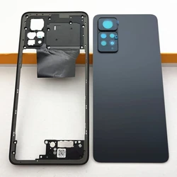 Middle Frame For Xiaomi Redmi Note 11 Pro 5G 2201116SG Glass Battery Cover Door with Camera Lens Replacement