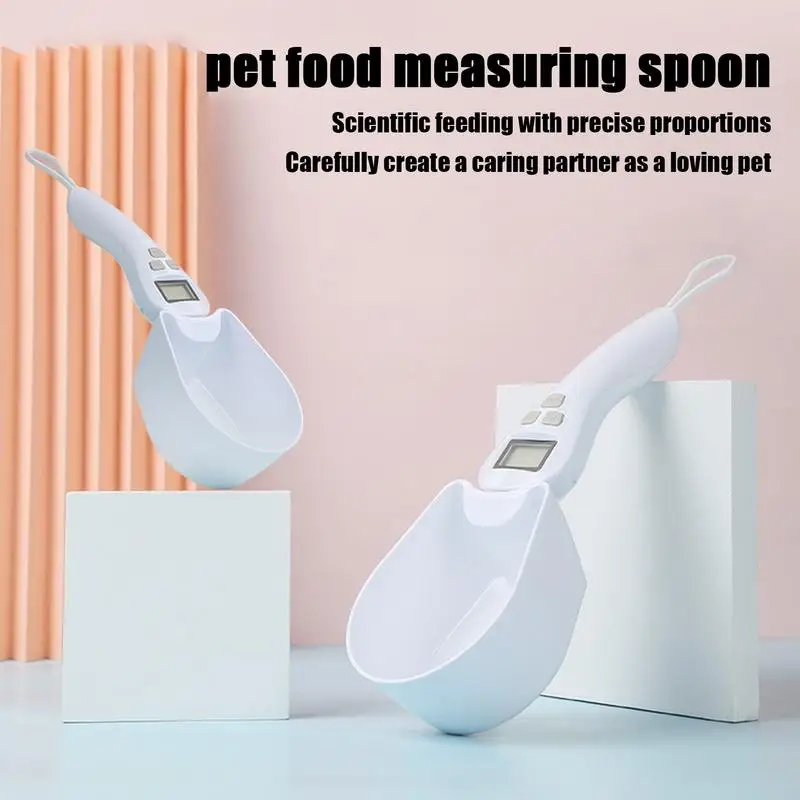 Portable Precision Grams Weighing Tool pet Intelligent timing dosing spoon LCD Digital Measuring tool Electronic Scoop for pet