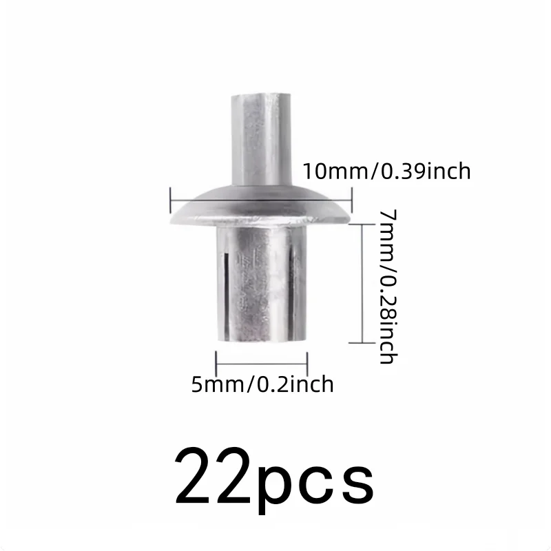 22 pcs 5*7mm Strike Core Expansion Rivets, Furniture Assembly, Expansion Lock Design, Hammer Strike Installation