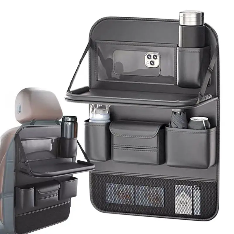 Organizador de asiento trasero, bolsa de almacenamiento para asiento de coche, organizador de asiento de coche, Protector de asiento, organizador de asiento trasero con plegable