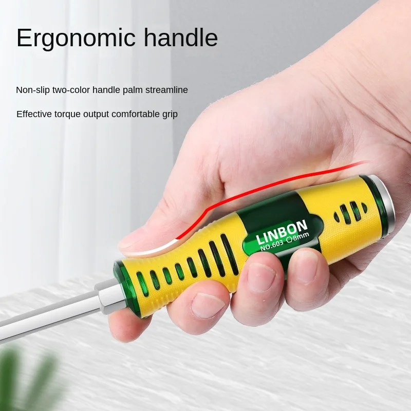 LINBON Quality Knockable Screwdriver Phillips/slotted Percussive Screw Driver CR-V Magnetic Bolt Driver Screw-driving Tools