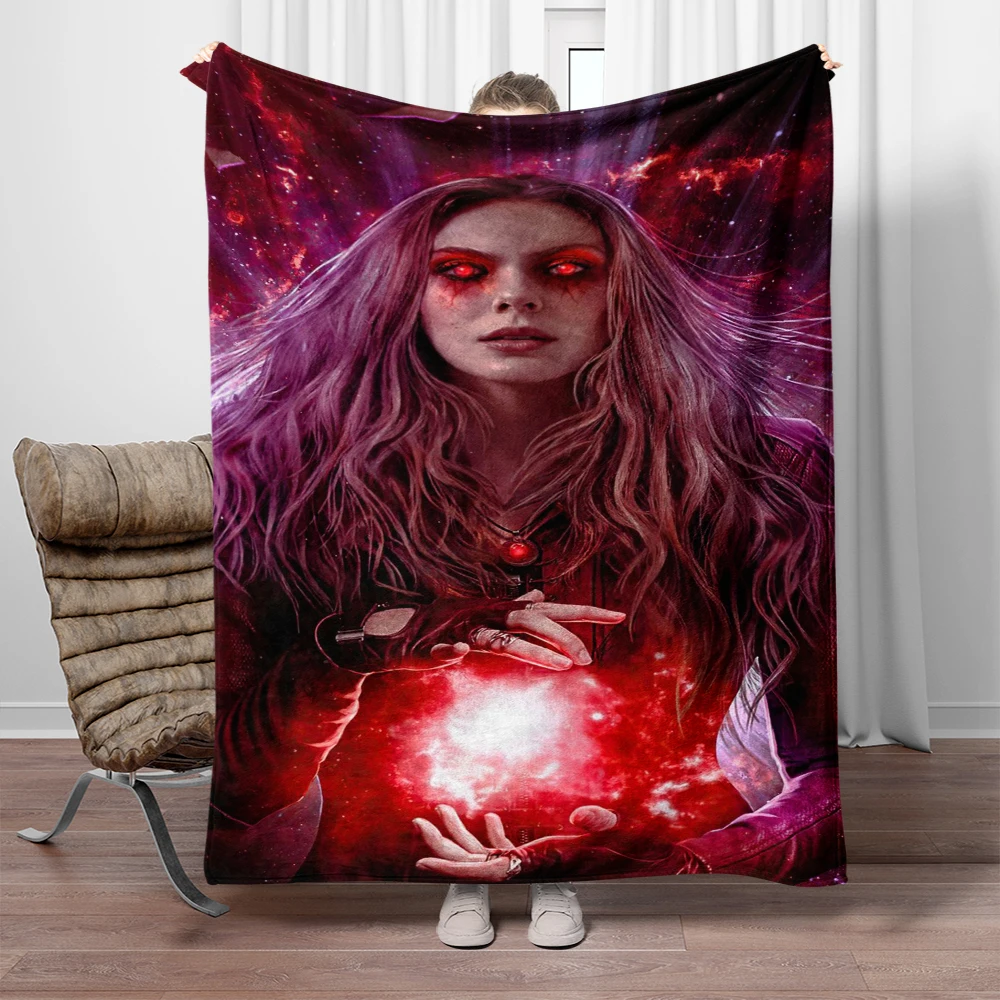 Scarlet Witch Cartoon printed flannel thin blanket. Four seasons blanket. for sofa,beds, living room,travel picnic blanket gifts