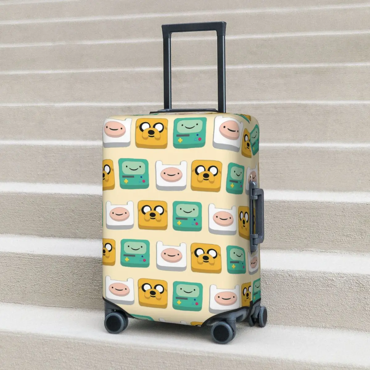 

Jake, Finn And Bmo Suitcase Cover Protection Elastic Trip Luggage Protector Covers for 18-32 Inch