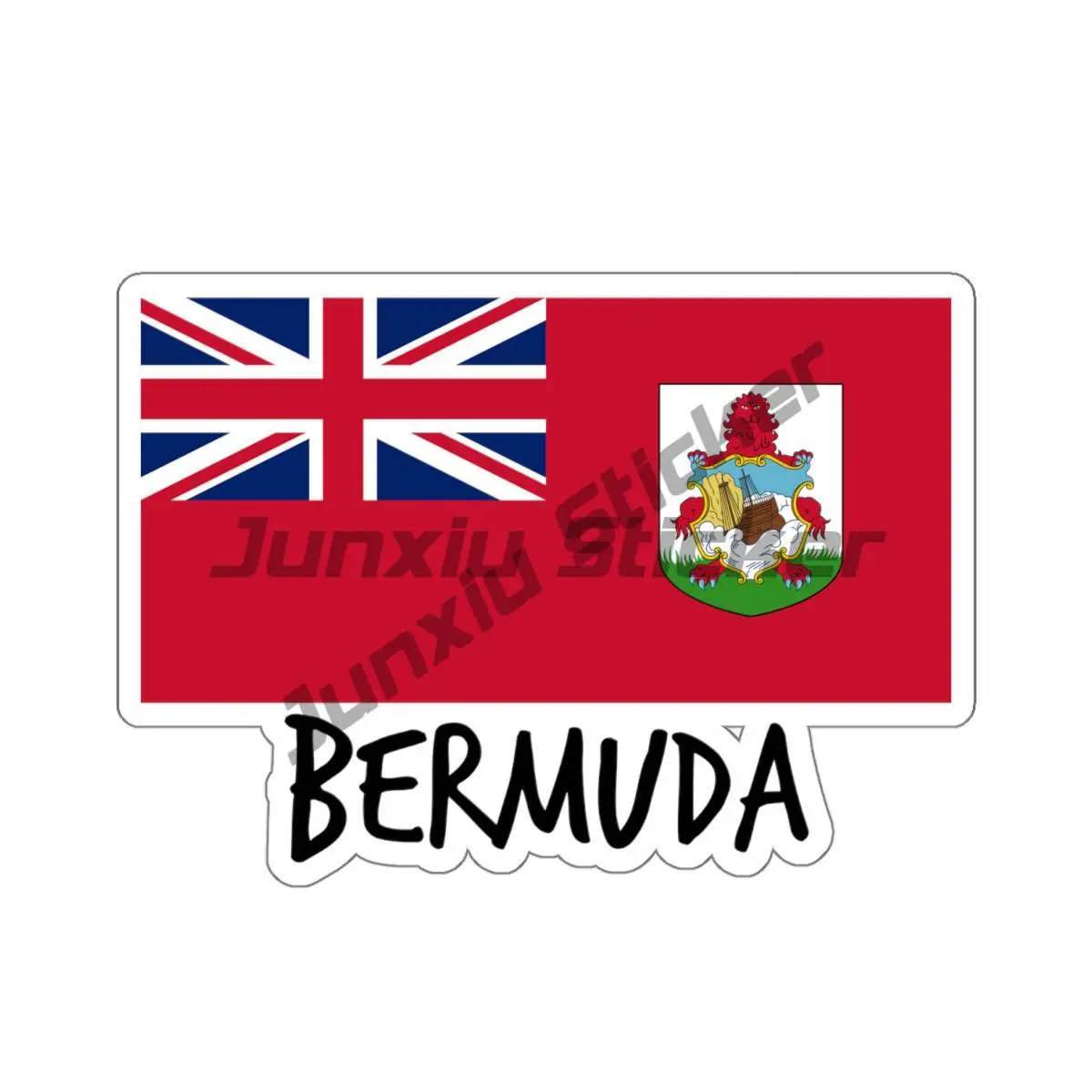 

Coat of Arms of Bermuda Triangle Sticker Bermuda Flag Map Victory THE Shocker Travel Decal JDM Sticker Decoration Accessories