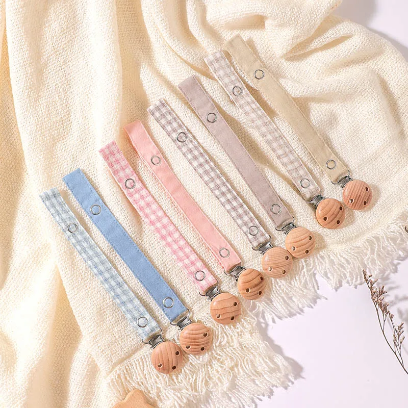 2Pcs Baby Cotton Pacifier Clip Baby Pacifier Smoother Clip Holder Teething Straps Shower Birthday Gifts Products