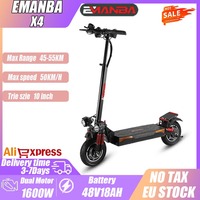 EMANBA X4 Electric Scooter 1600W Dual Motor 48V18AH Battery Foldable E-scooter 10 Inch Tire Adult Commute All-Terrain Scooter