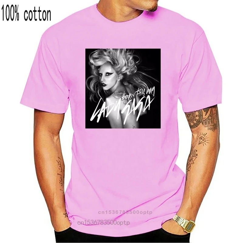 Lady Gaga T-shirt Born This Way S-2XL Print T Shirt Summer Style Hot