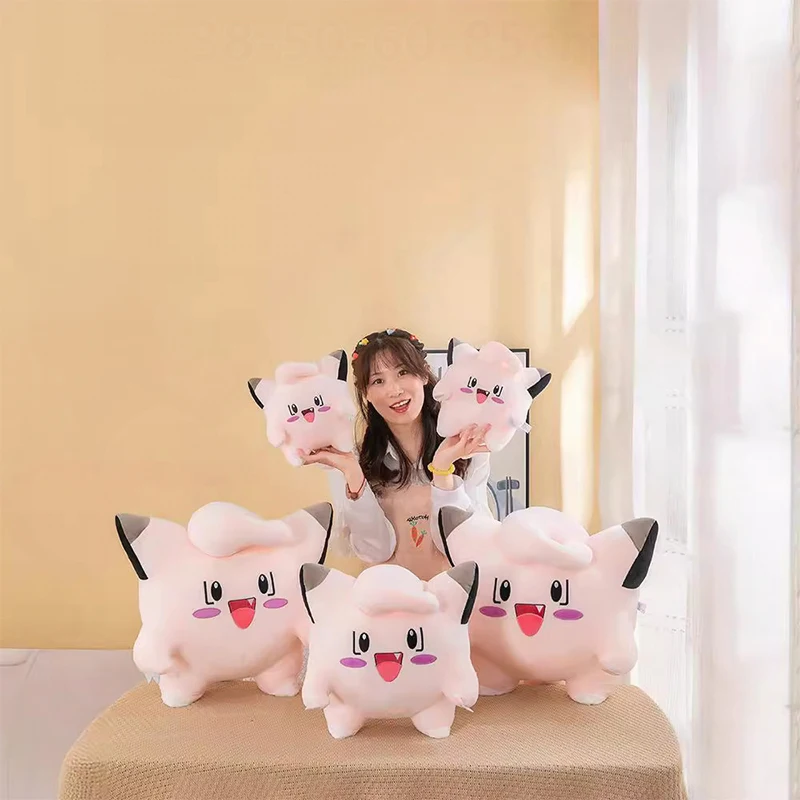 

Kawaii Clefairy Plush Toy Stuffed Doll Cute Digital Monster Pokemon Soft Toy for Kids Birthday Xmas Gift Girls Boys Plushie