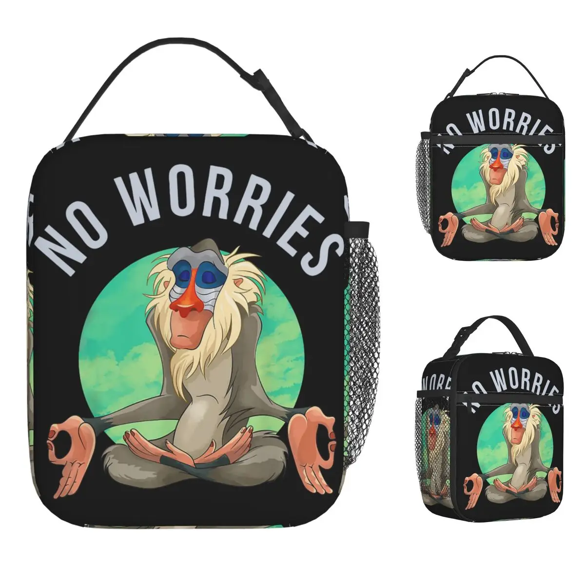 

Изолированная сумка для обеда The Lion King, герметичная сумка для обеда Rafiki No Worries, термосумка, ланч-бокс, сумка для улицы, для мужчин и женщин