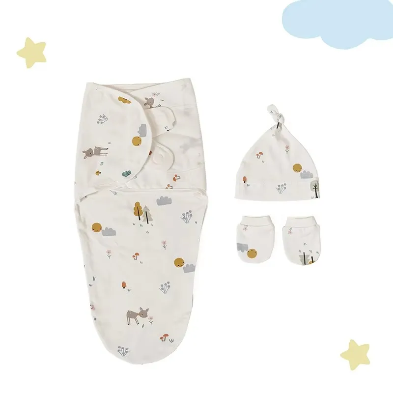 conjunto-de-3-pecas-manta-de-algodao-100-para-recem-nascidos-chapeu-e-manta-ajustavel-para-bebes-com-estampa-de-desenho-animado