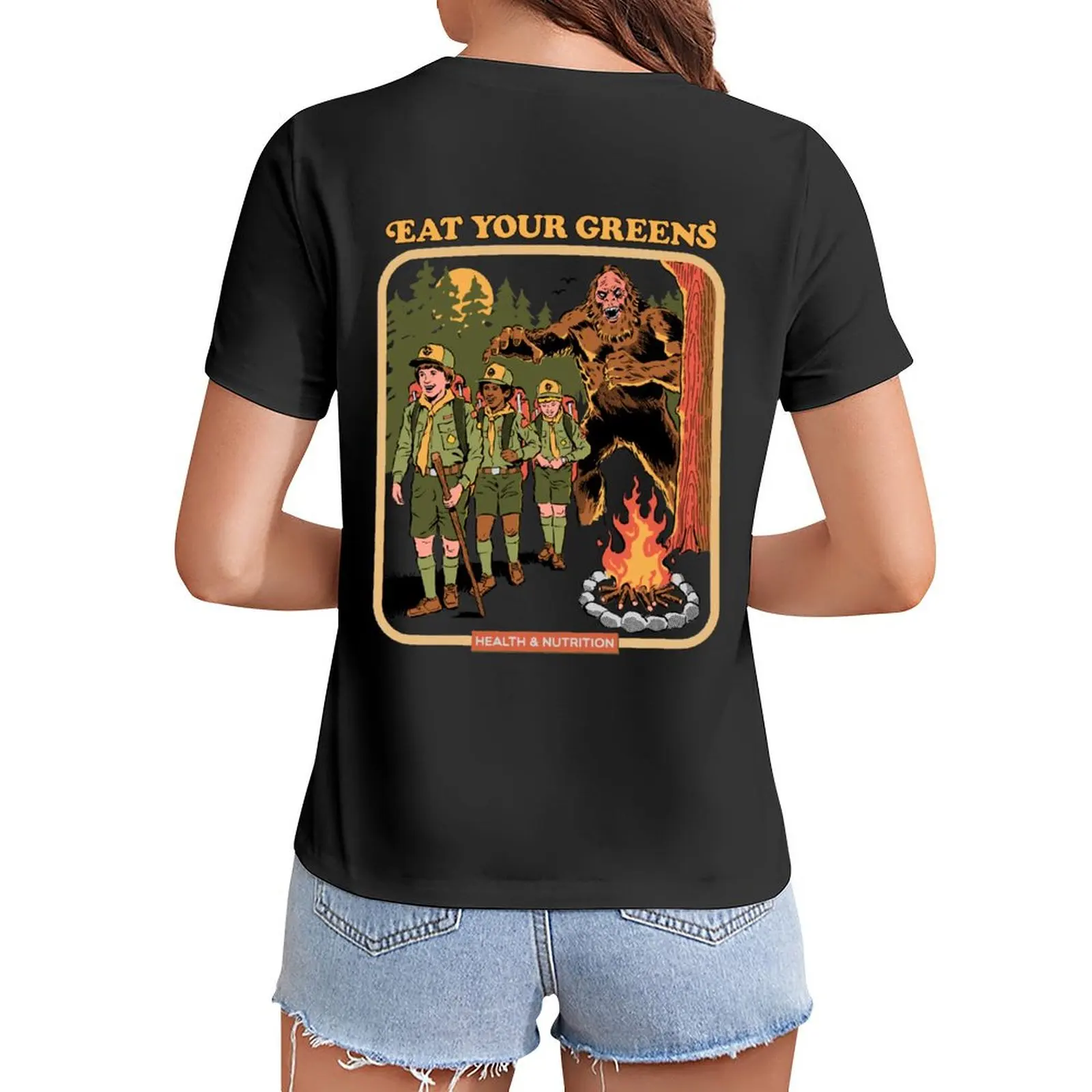 

Eat Your Greens T-Shirt anime lady clothes white t-shirt dress for Women sexy