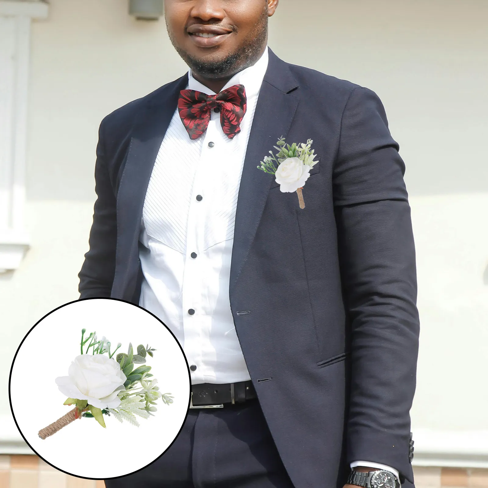 

1 шт. Мужская свадебная бутоньерка из шелковых цветов, булавка для лацкана, бутоньерка для жениха и шаферов для свадебной церемонии, декор для торжественных мероприятий