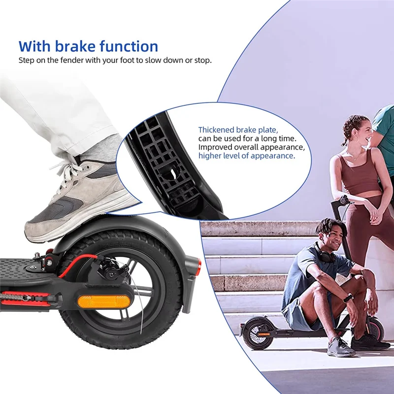 AEF2-Mudguard para xiaomi m365 pro 2 1s mi3 scooters elétricos freio da roda traseira com luz traseira fender peças atualizadas