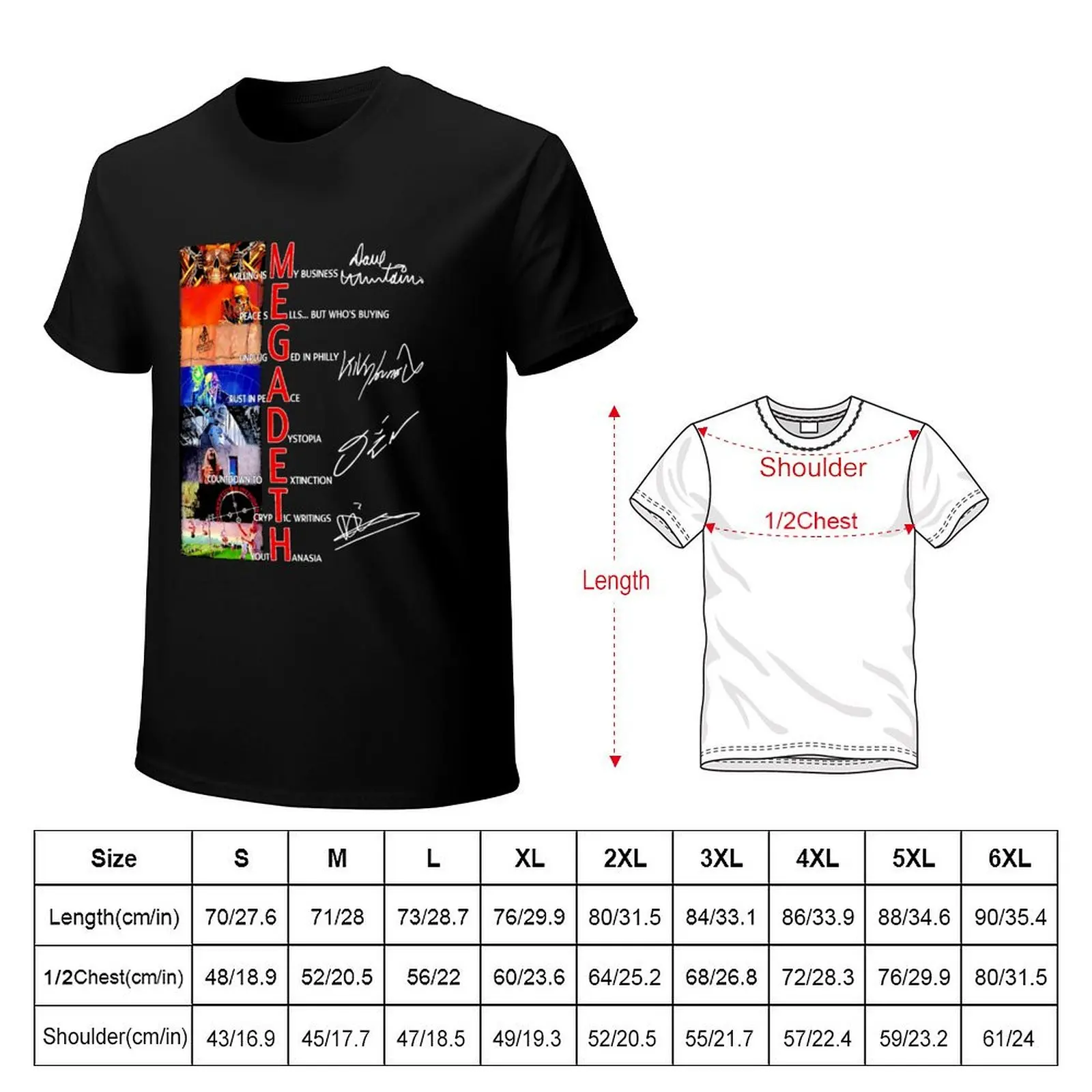 #M.e.g.a.d.e.t.h Band Members T-Shirt Industrial Work Tee Shirt