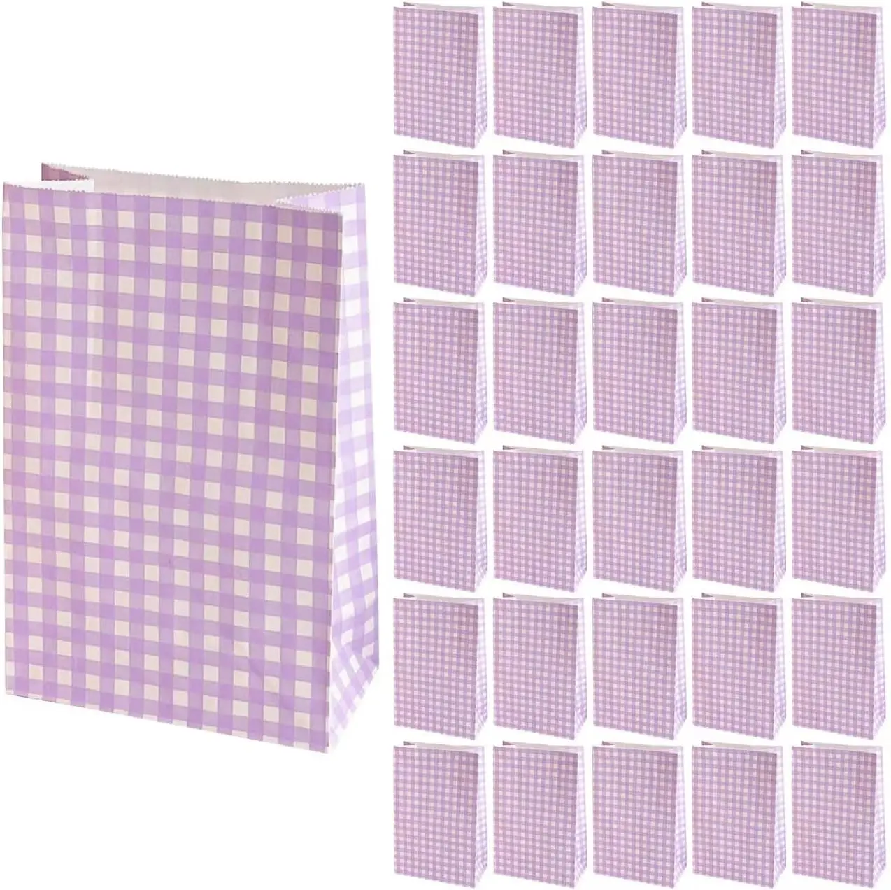 10 Pieces Colorful Checkered Gift Bags - 5 Vibrant Colors, Premium Quality Paper Bags for Gift Wrapping Favors, and Special