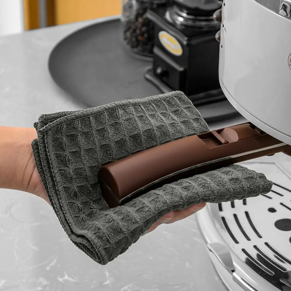 2Pcs 40x40cm Coffee Machine Cleaning Cloth Square Super Absorbent Waffle Weave Dish Cloths Durable Microfiber Cleaning Rag