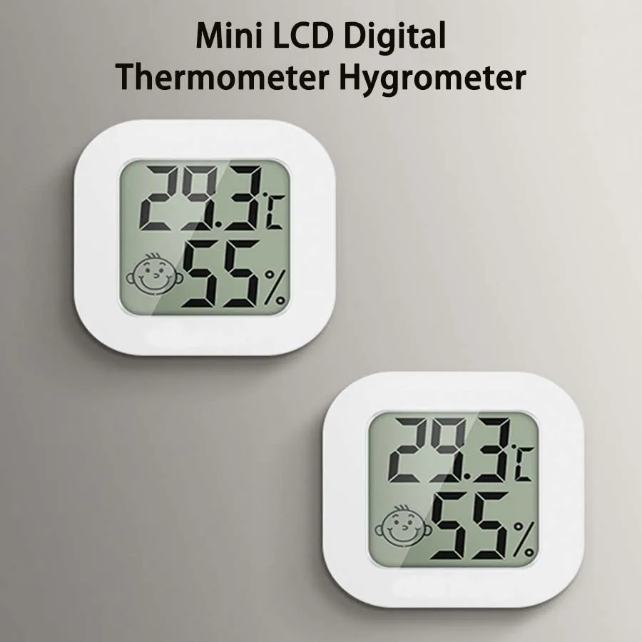 

Mini LCD Digital Thermometer Hygrometer with Display Screen Home Indoor Temperature Humidity Meter Sensor Gauge Weather Station