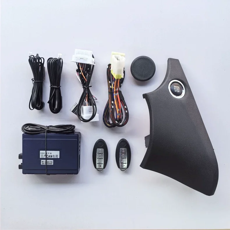 

For Nissan Qashqai Year 2016 to 2020 Car Add Push to Start Stop Remote Start Control and PKE Keyless Entry System with Panel