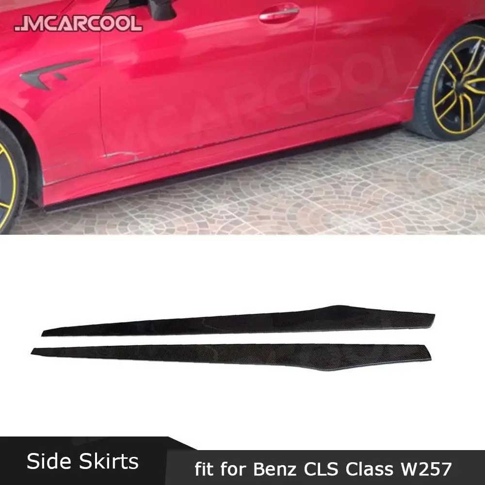 

Боковые юбки из углеродного волокна JMCARCOOL для Mercedes Benz CLS Class W257 CLS 260 300 350 450 CLS53 для AMG 2019 UP