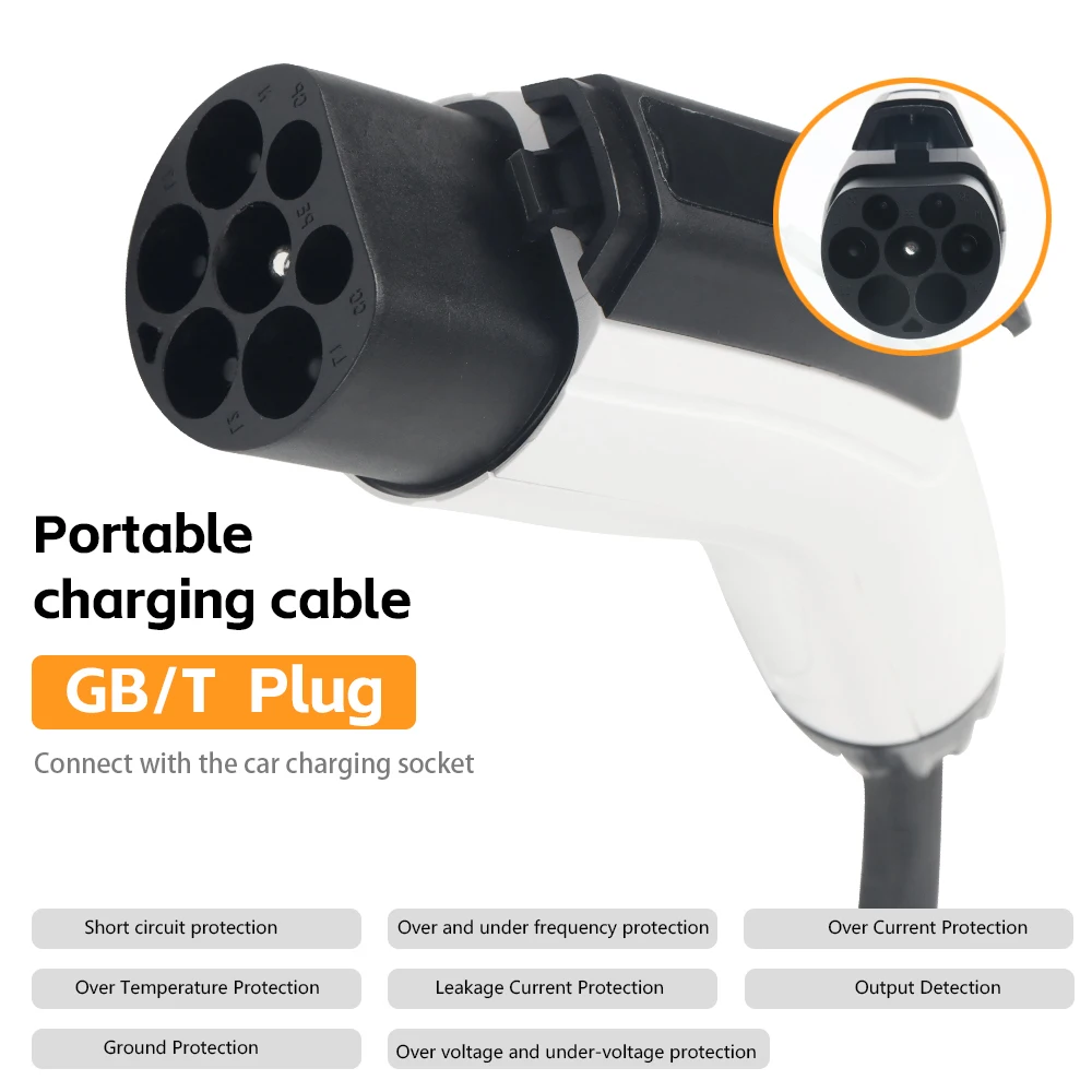 قابس شاحن EVSE للنساء للسيارة الكهربائية ، محطة شحن السيارة ، قابس GBT ، محول الشاحن ، 16A 32A ، GB T #4