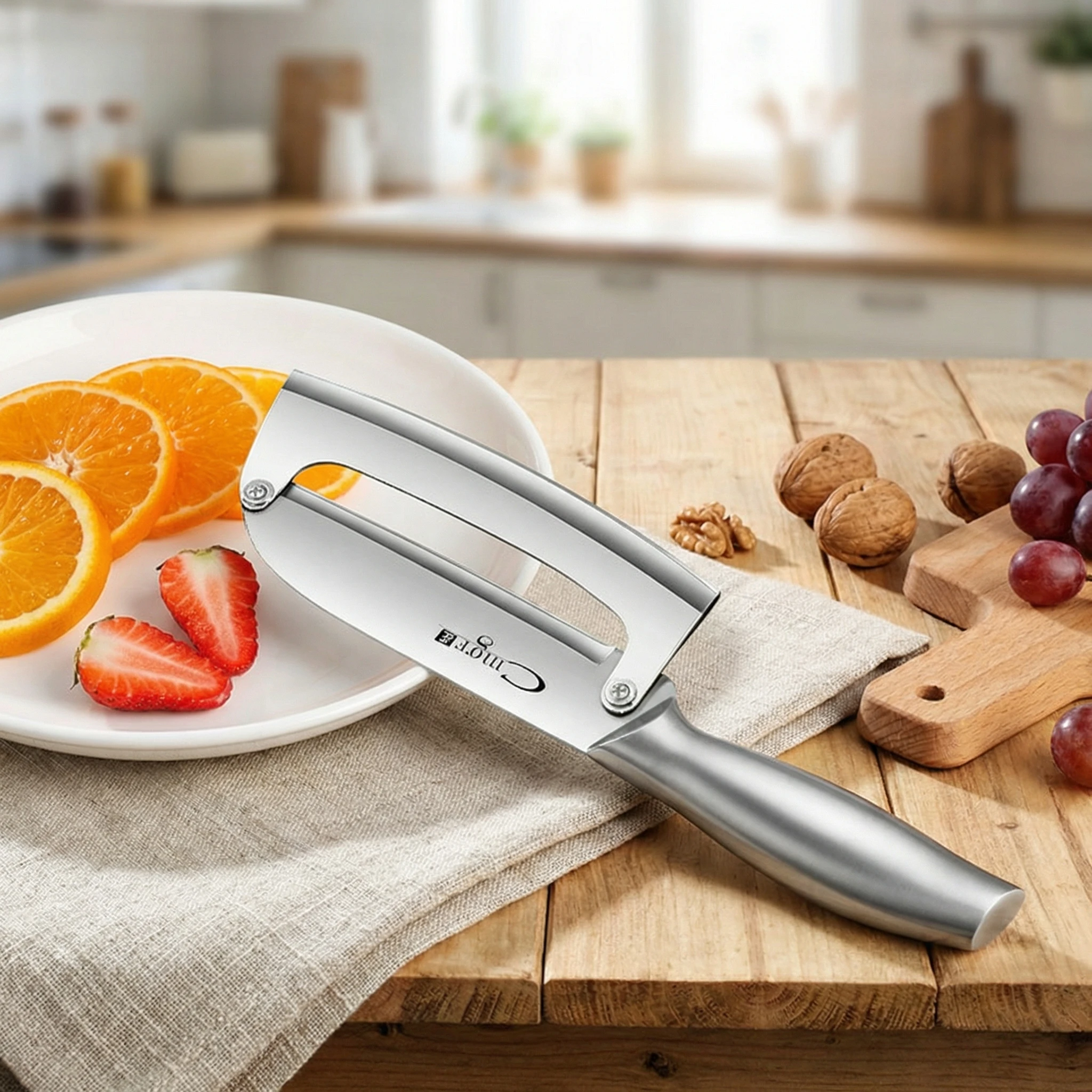 Newly Professional Pineapple & Sugar Cane Peeler - Stainless Steel Multi-Purpose Kitchen Paring Knife for Home & Commercial Use
