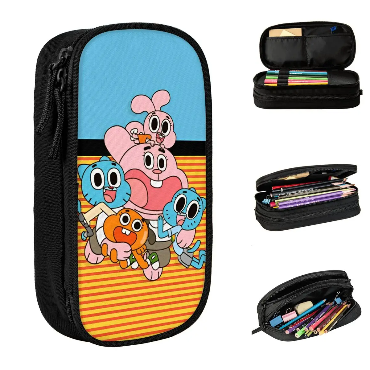 

Gumball Video Game Pencil Case Pencil Box Pen Box for Student Big Capacity Bags Office Gift Accessories