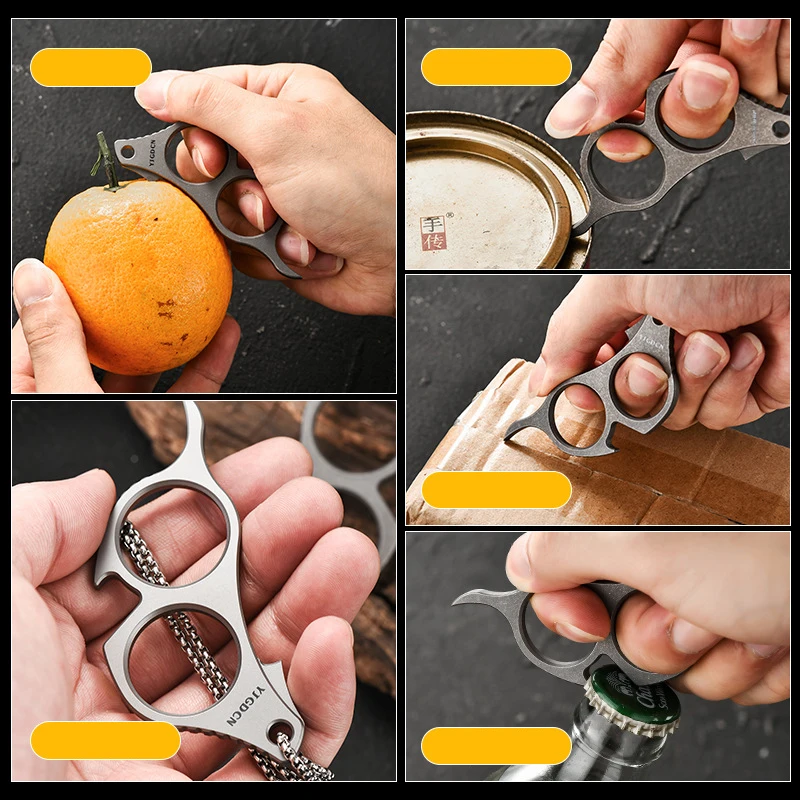 Outdoor Multifunctional Portable Survival TC4 Titanium Alloy Pry Bar Bottle Opener Tool