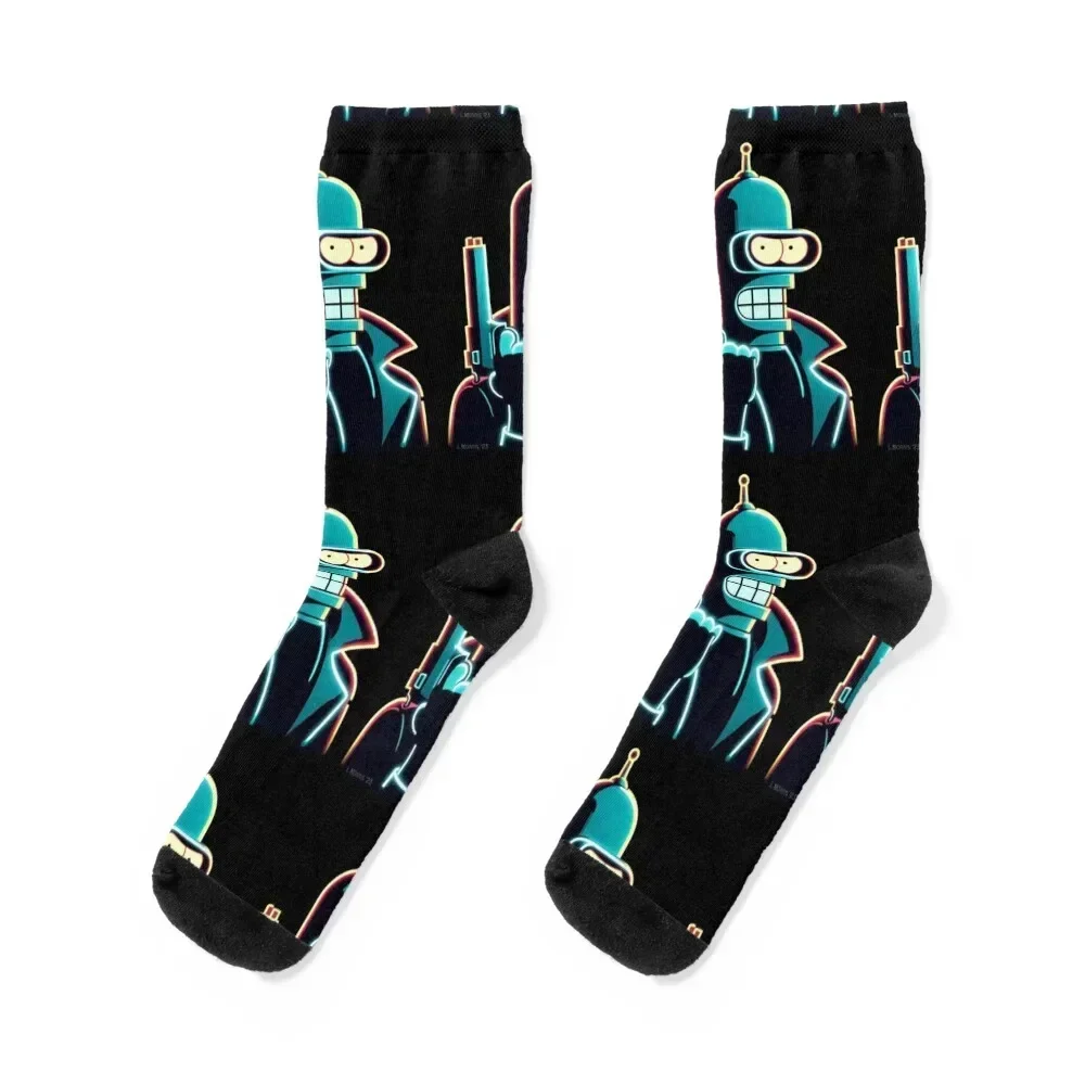 

80s neon Bendenator Socks hiking gym christmass gift Children's Socks Male Women's