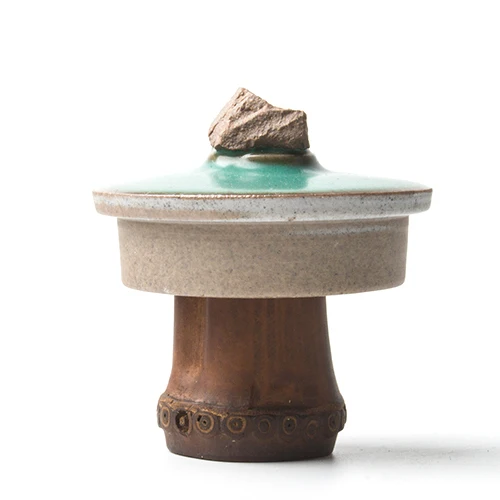 Tea Ceremony Handmade Zero Matching Carbonized Bamboo Cover